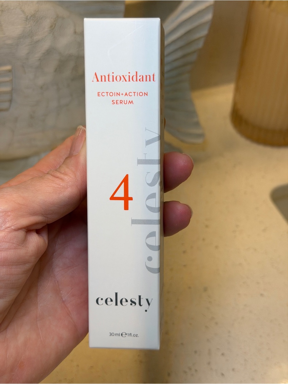 Celesty Antioxidant Ectoin+ Action Serum 4 — White with Orange Accent